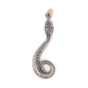 Snake Amulet Pendant – Silver