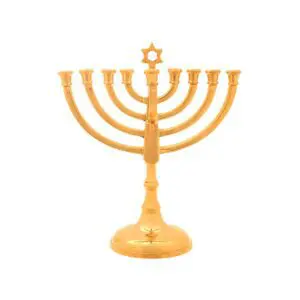 חנוכיית פליז יצוק בקווים מודרניים ‏