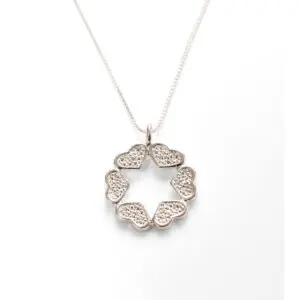 Star of David Hearts - Silver