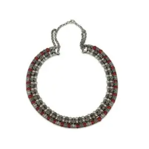 Carnelian and Silver Bead Necklace