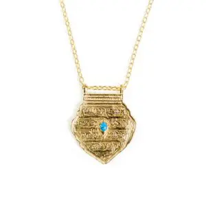 Amulet Necklace – Gold Plated Brass
