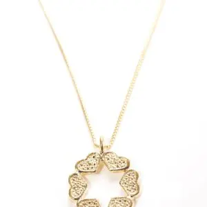 Star of David Hearts - Gold Plated