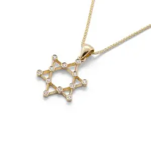 מגן דוד עם יהלומים