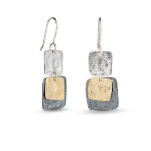 Three-Square Earrings