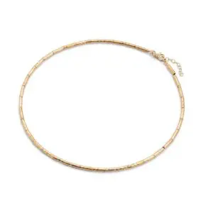 Gold-Plated Tube Necklace