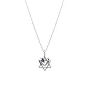 Intertwined Star of David and Heart