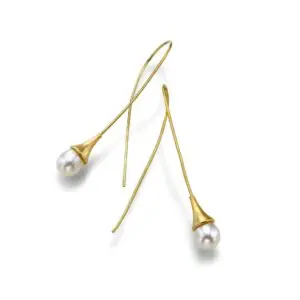 Mikimoto Pearl & 14K Gold Earrings