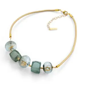 Gray Glass Necklace