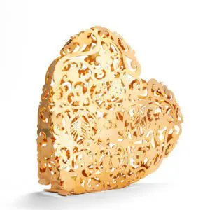3D Gold Filigree Pomegranate Statue