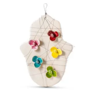 Hamsa with Intertwined Flowers