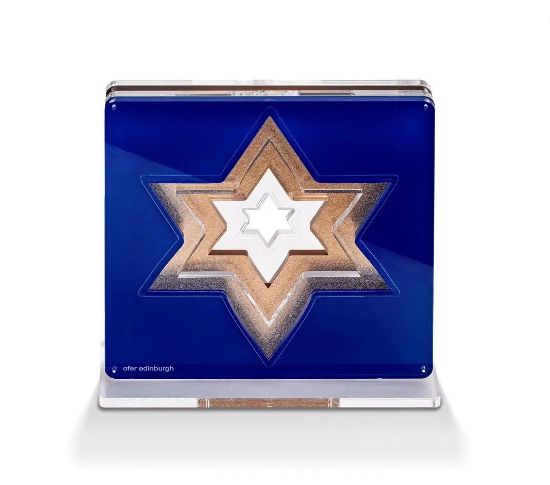 806389 מגן דוד מדרגות 3D