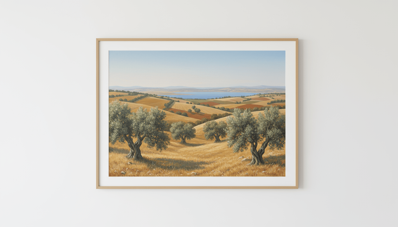 הדפס מודרני של ציור ישראלי קלאסי