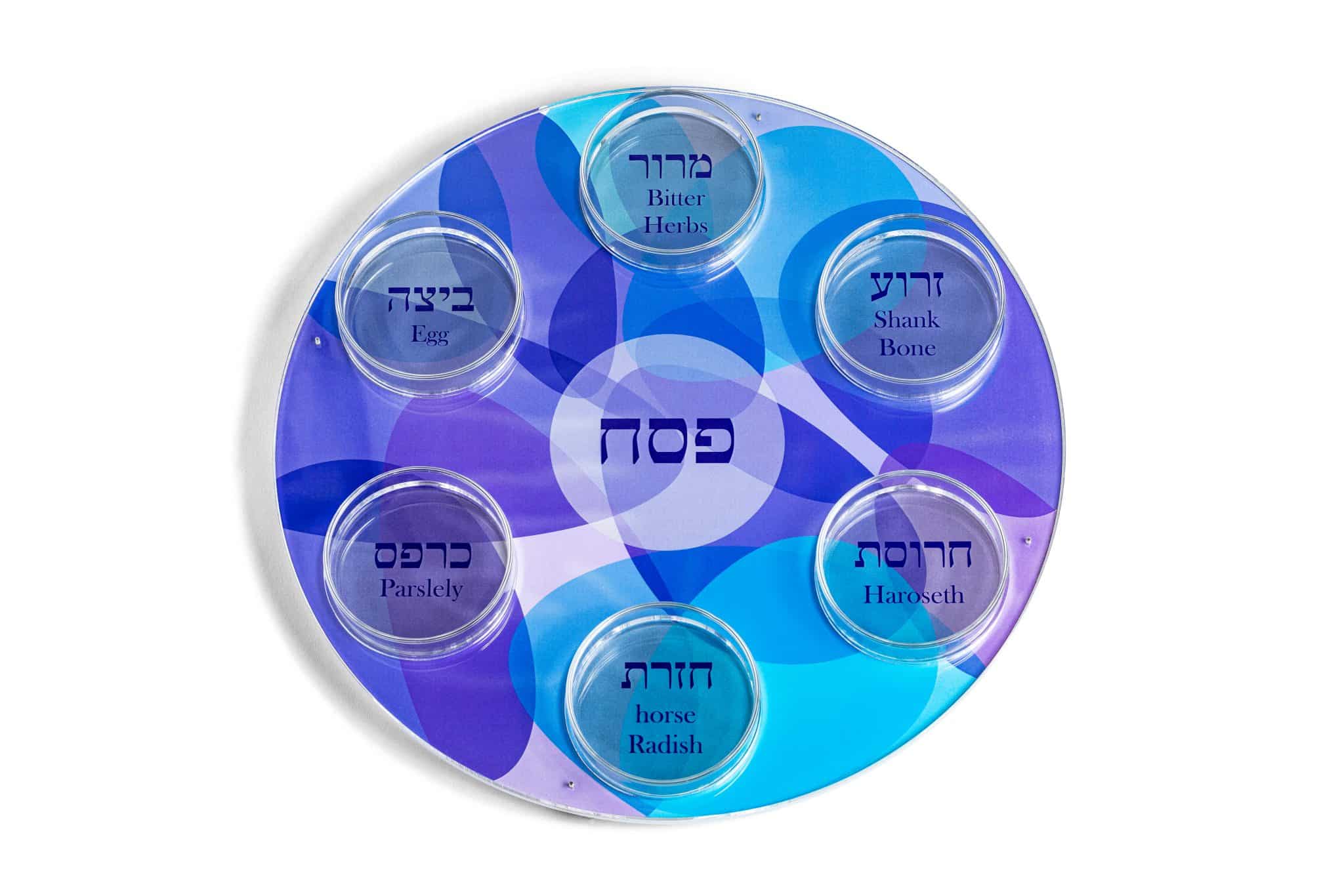 צלחת פסח – אקריליק – סימני הסדר