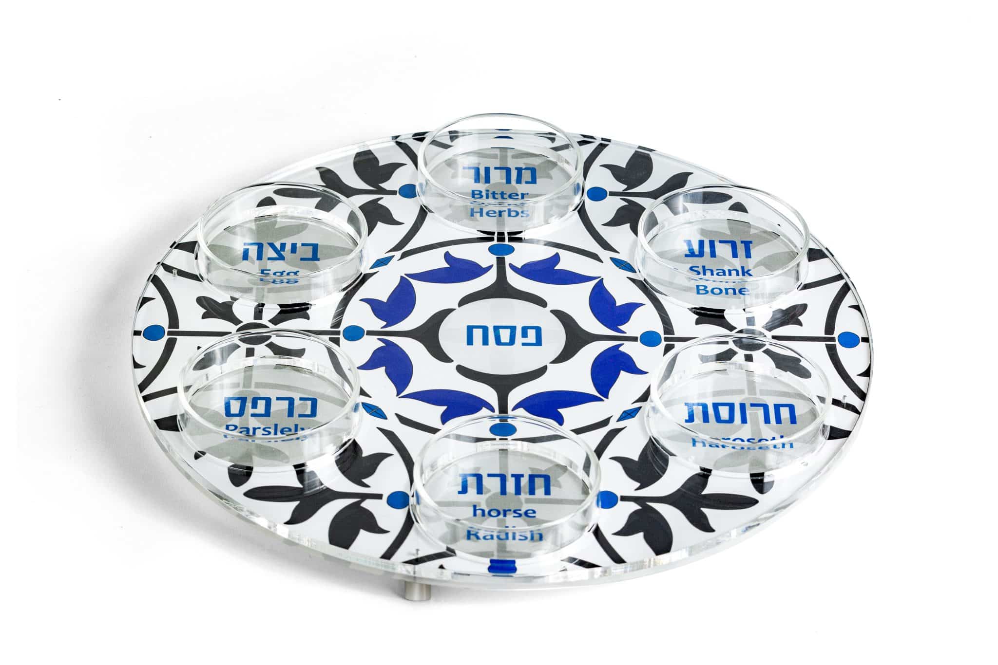 צלחת פסח – אקריליק – סימני הסדר