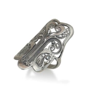 Silver Hamssa Ring -  Luck and Blessing