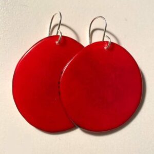 עגיל פרוסה - אדום