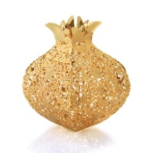 3D Gold Filigree Pomegranate Statue