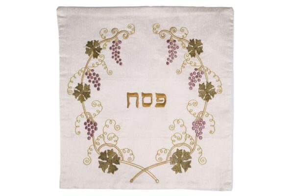 ערכת כיסוי למצות ולאפיקומן – גפן מוזהבת