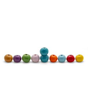 חנוכיית כדורים צבעונית