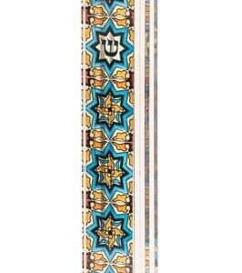 בית מזוזה אקרילי - בהדפס צבעוני - חום-כחול