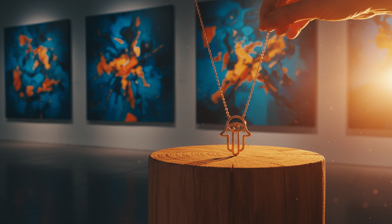 שרשרת עם תליון חאמסה לאישה